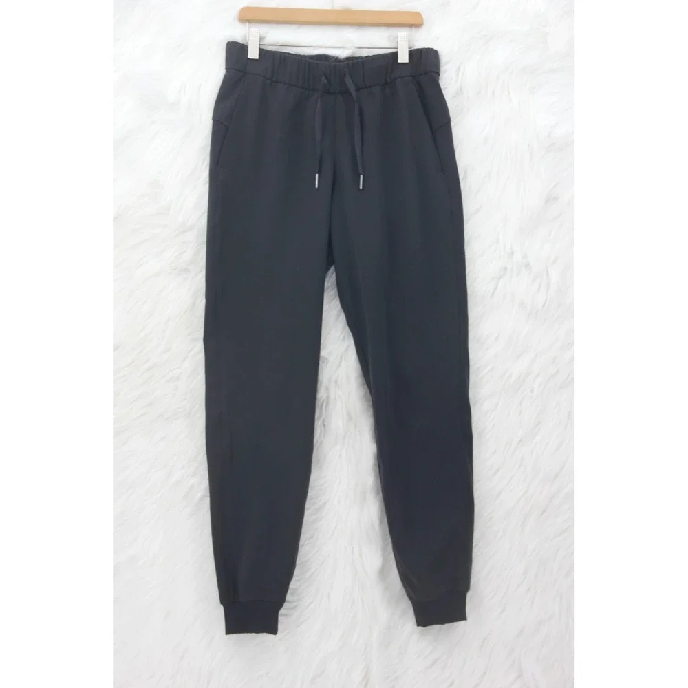 Lululemon Athletica Jogger Pants Women's 4 Black On The Fly Cuffed Sweatpants